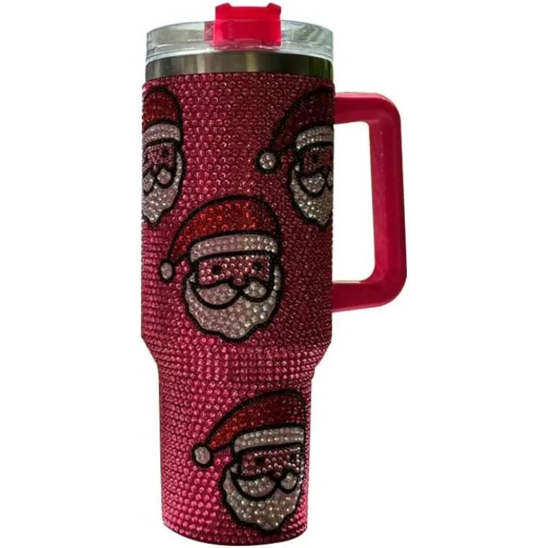 Stainless steel insulated cup, 304 BPA free, Christmas design, reusable, suitable for coffee, hot and cold drinks, Christmas,