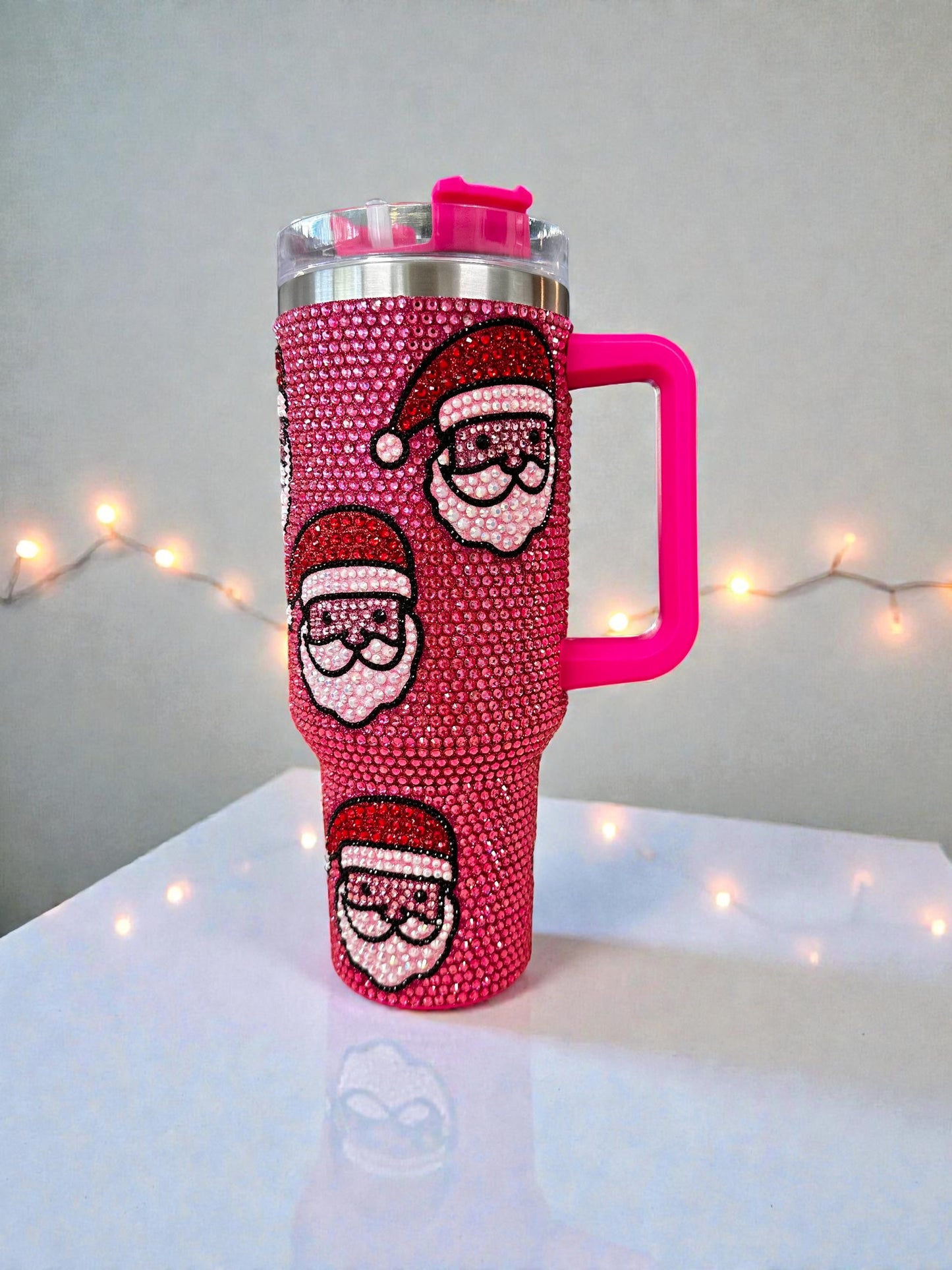 40oz Santa Rhinestone Tumbler (1.2L)