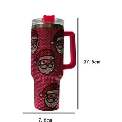 Stainless steel insulated cup, 304 BPA free, Christmas design, reusable, suitable for coffee, hot and cold drinks, Christmas,