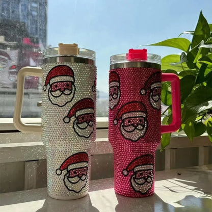 Stainless steel insulated cup, 304 BPA free, Christmas design, reusable, suitable for coffee, hot and cold drinks, Christmas,