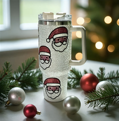40oz Santa Rhinestone Tumbler (1.2L)