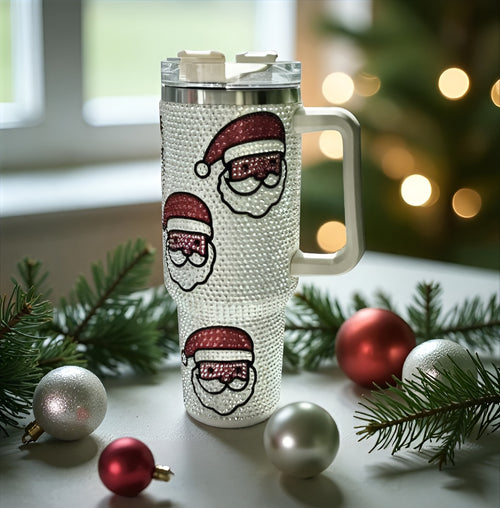 40oz Santa Rhinestone Tumbler (1.2L)