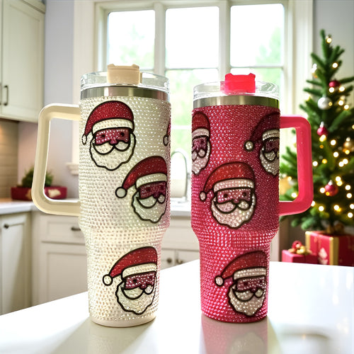 40oz Santa Rhinestone Tumbler (1.2L)